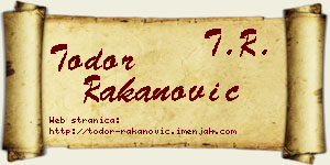 Todor Rakanović vizit kartica